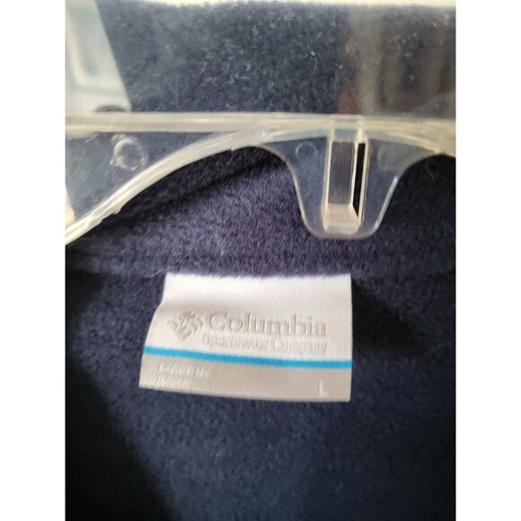 Columbia Mens Full Zip Fleece Jacket Size Large Navy Blue XM2859 - Picture 4 of 4